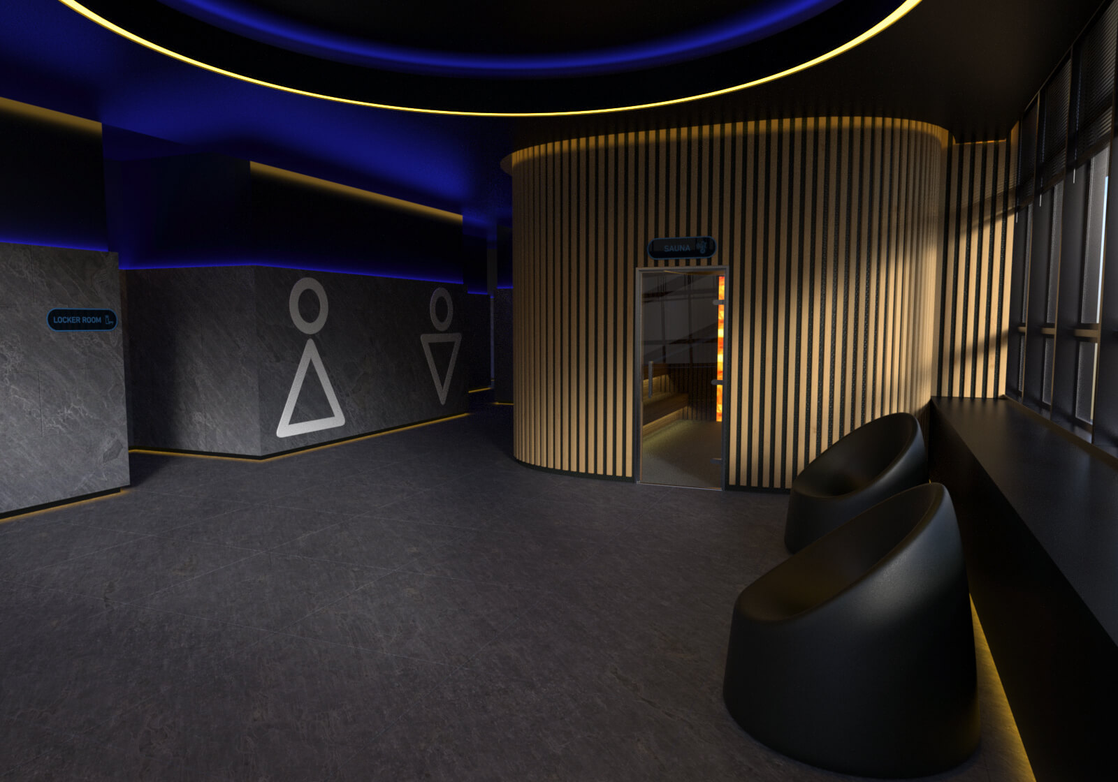 Modern Sauna & Spa Complex 3D Model