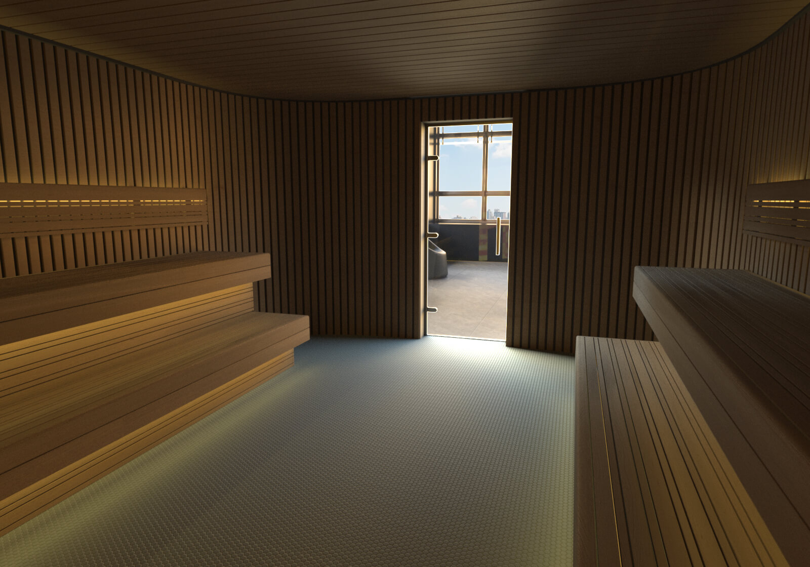 Modern Sauna &amp Spa Complex 3D Model