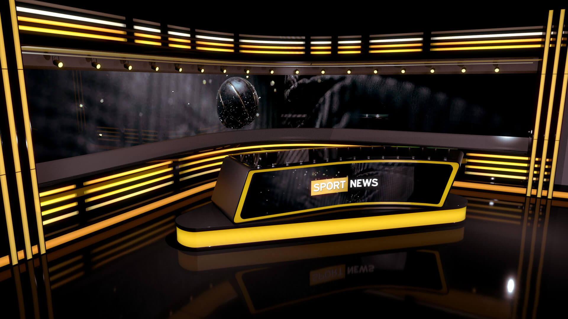 Sports News Studio - TV Broadcast Set for Daz Daz Content