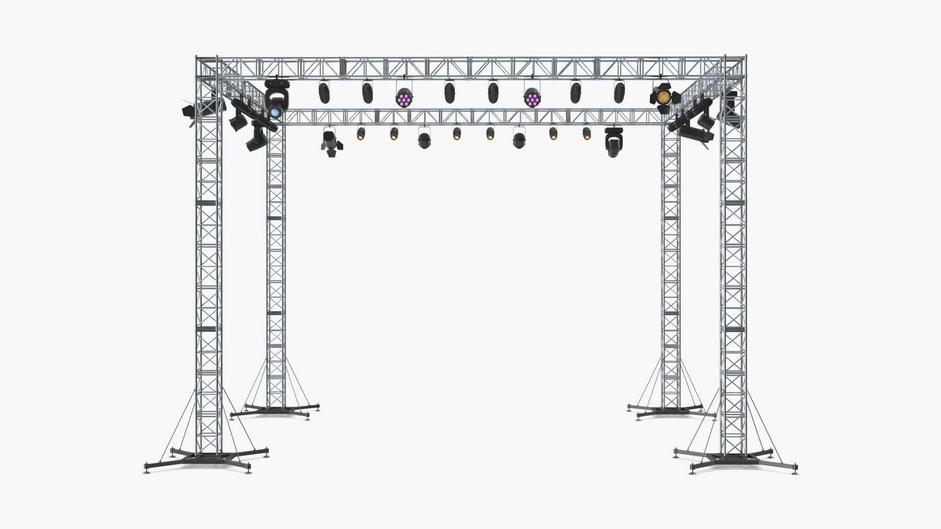 Stage Truss Lighting Rig Vol 1 - Square for DAZ Studio Daz Content