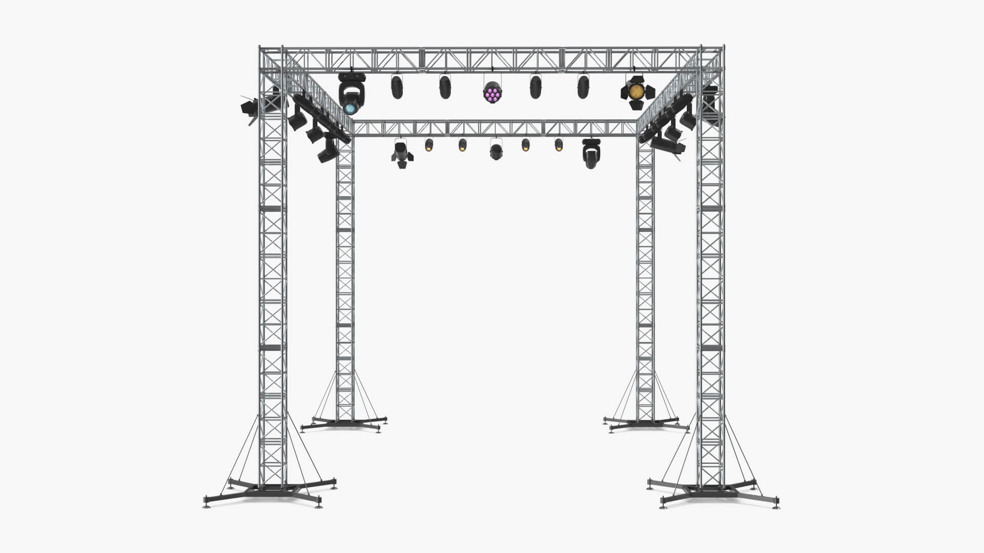 Stage Truss Lighting Rig Vol 1 - Square for DAZ Studio Daz Content