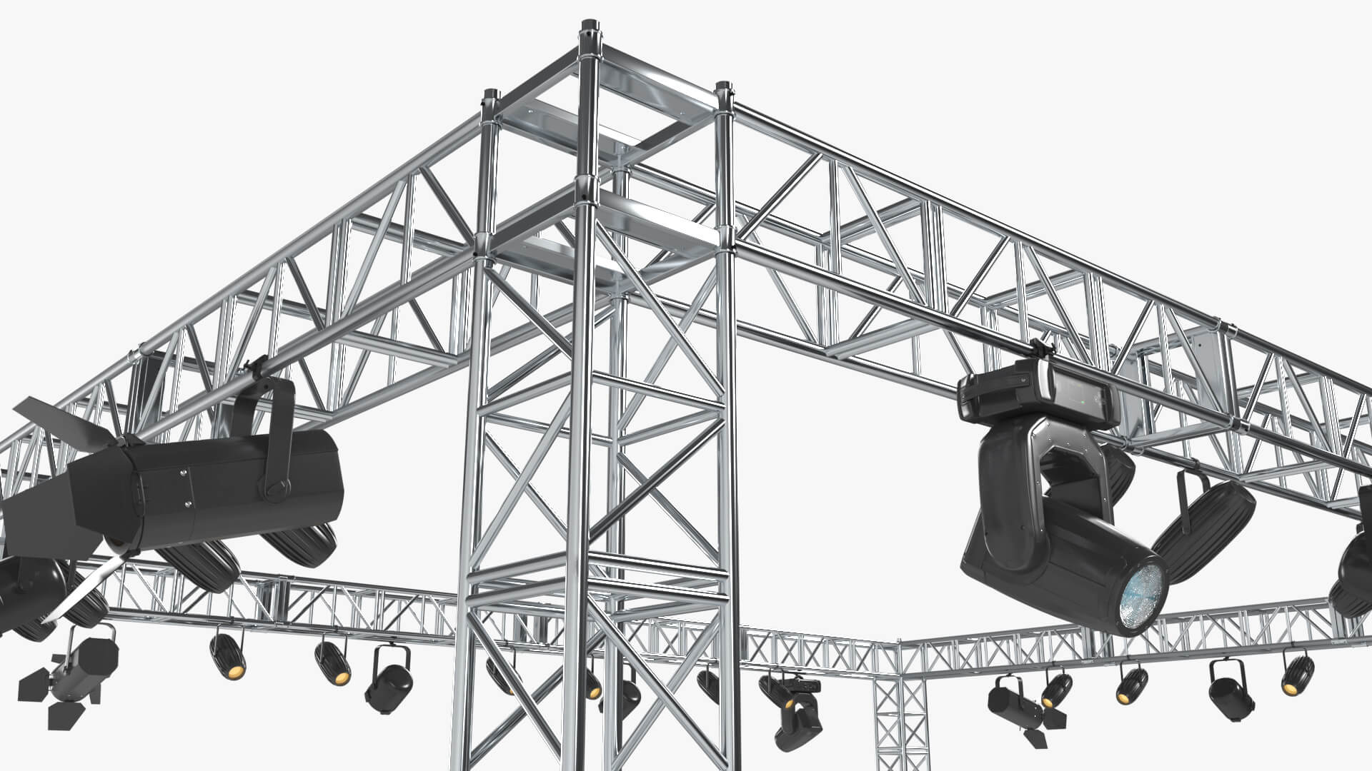 Stage Truss Lighting Rig Vol 1 - Square for DAZ Studio Daz Content