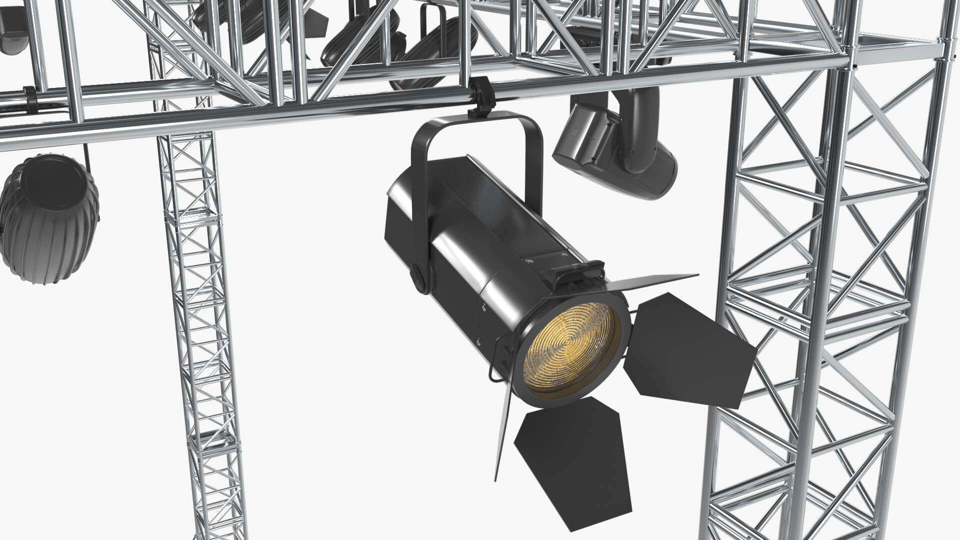 Stage Truss Lighting Rig Vol 1 - Square for DAZ Studio Daz Content