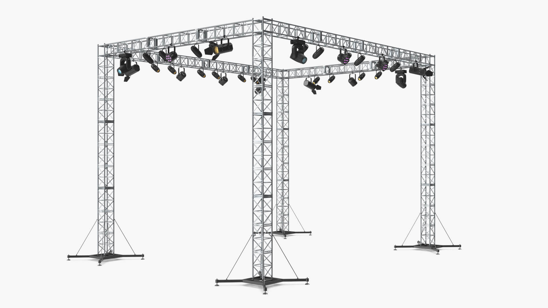 Stage Truss Lighting Rig Vol 1 - Square for DAZ Studio Daz Content