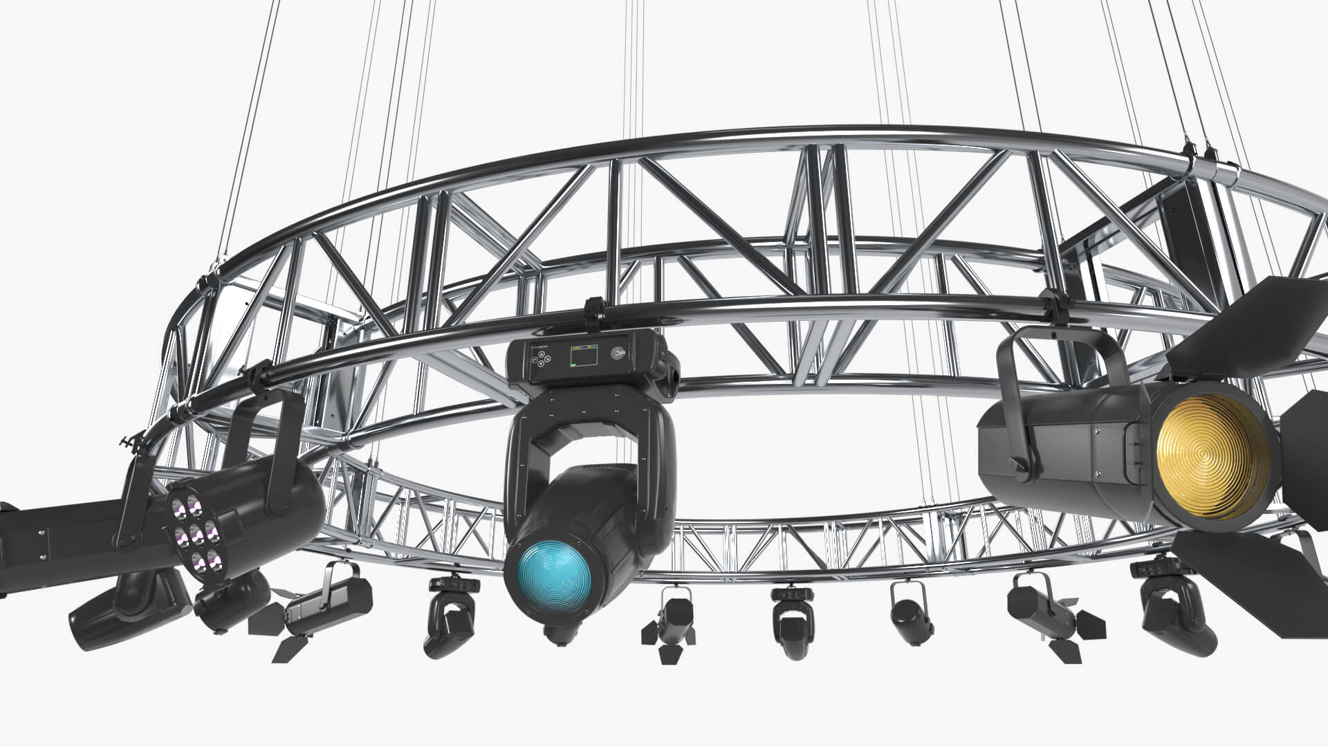 Stage Truss Lighting Rig Vol 2 - Circular for DAZ Studio Daz Content