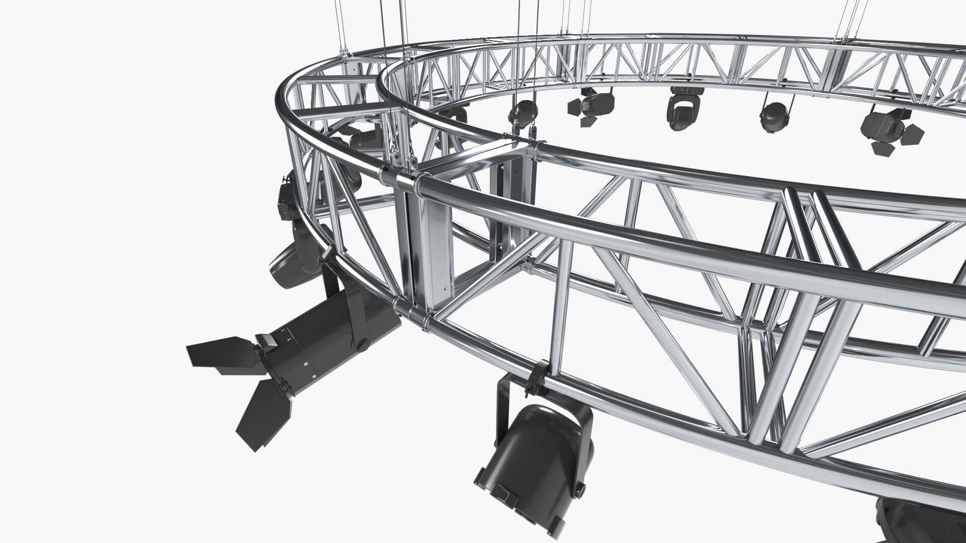 Stage Truss Lighting Rig Vol 2 - Circular for DAZ Studio Daz Content