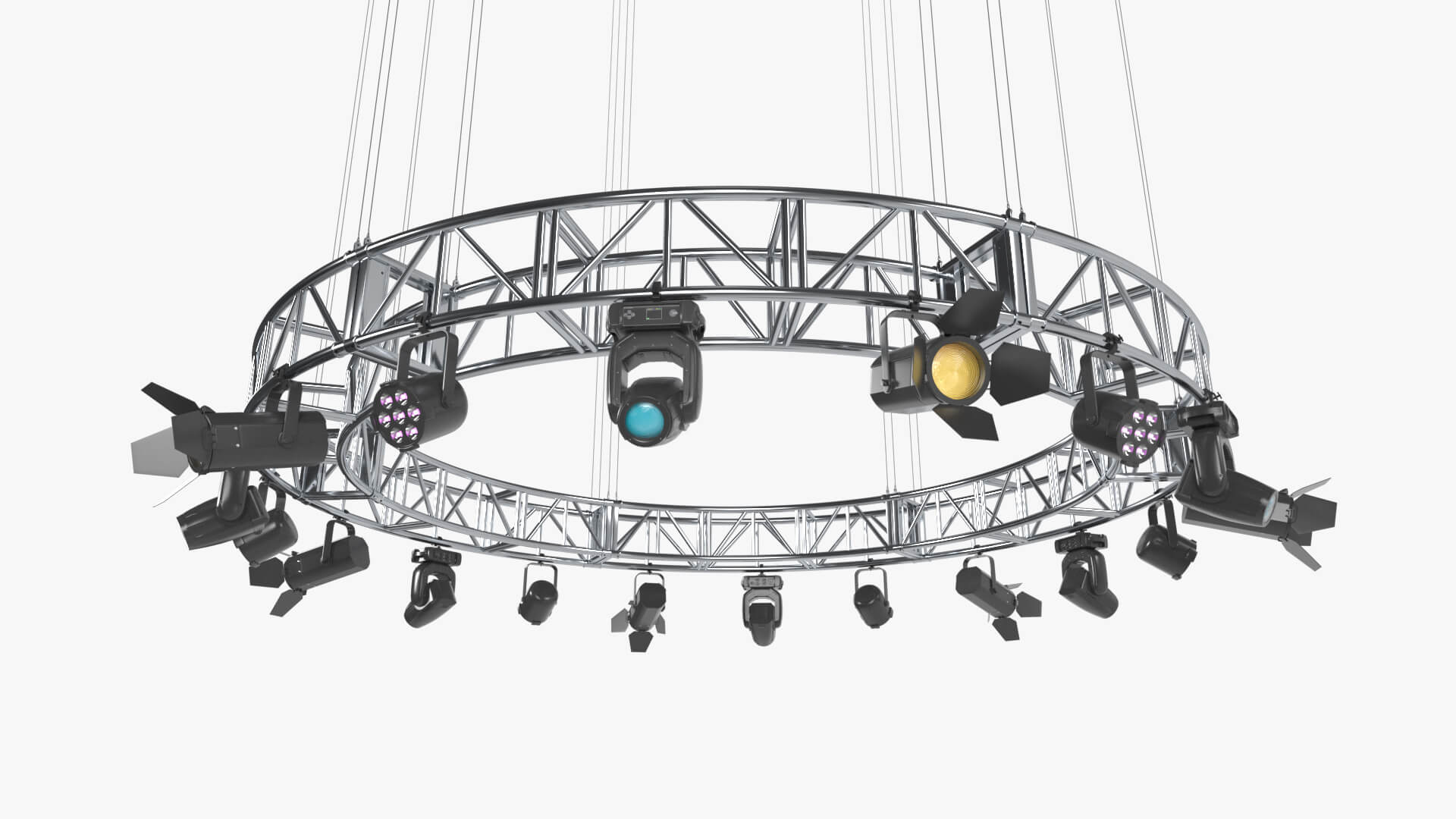 Stage Truss Lighting Rig Vol 2 - Circular for DAZ Studio Daz Content