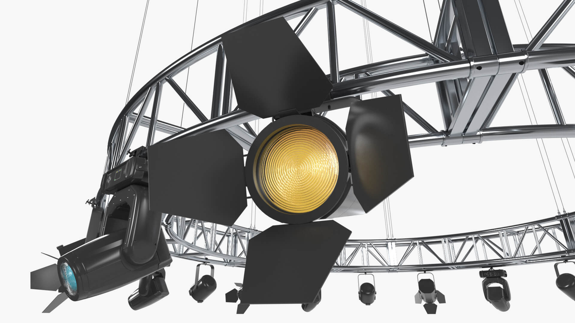 Stage Truss Lighting Rig Vol 2 - Circular for DAZ Studio Daz Content