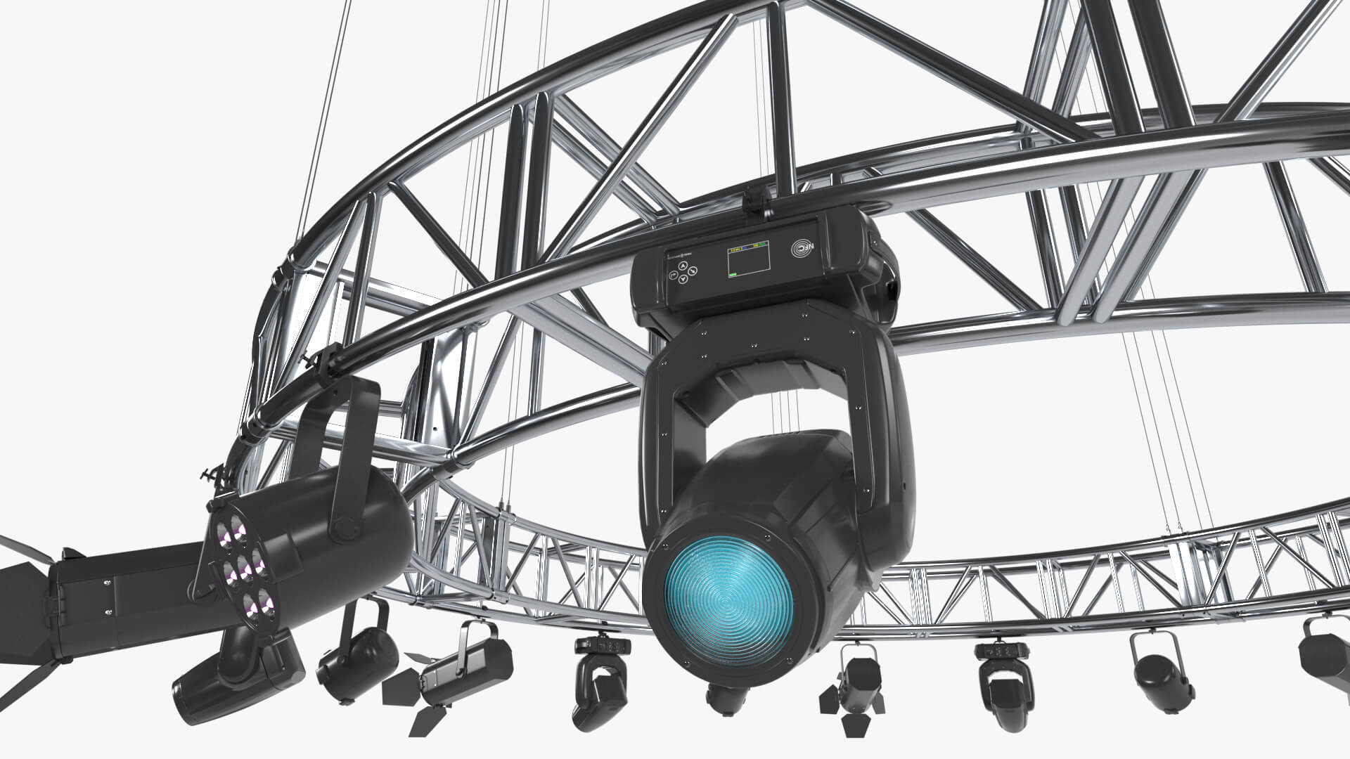 Stage Truss Lighting Rig Vol 2 - Circular for DAZ Studio Daz Content