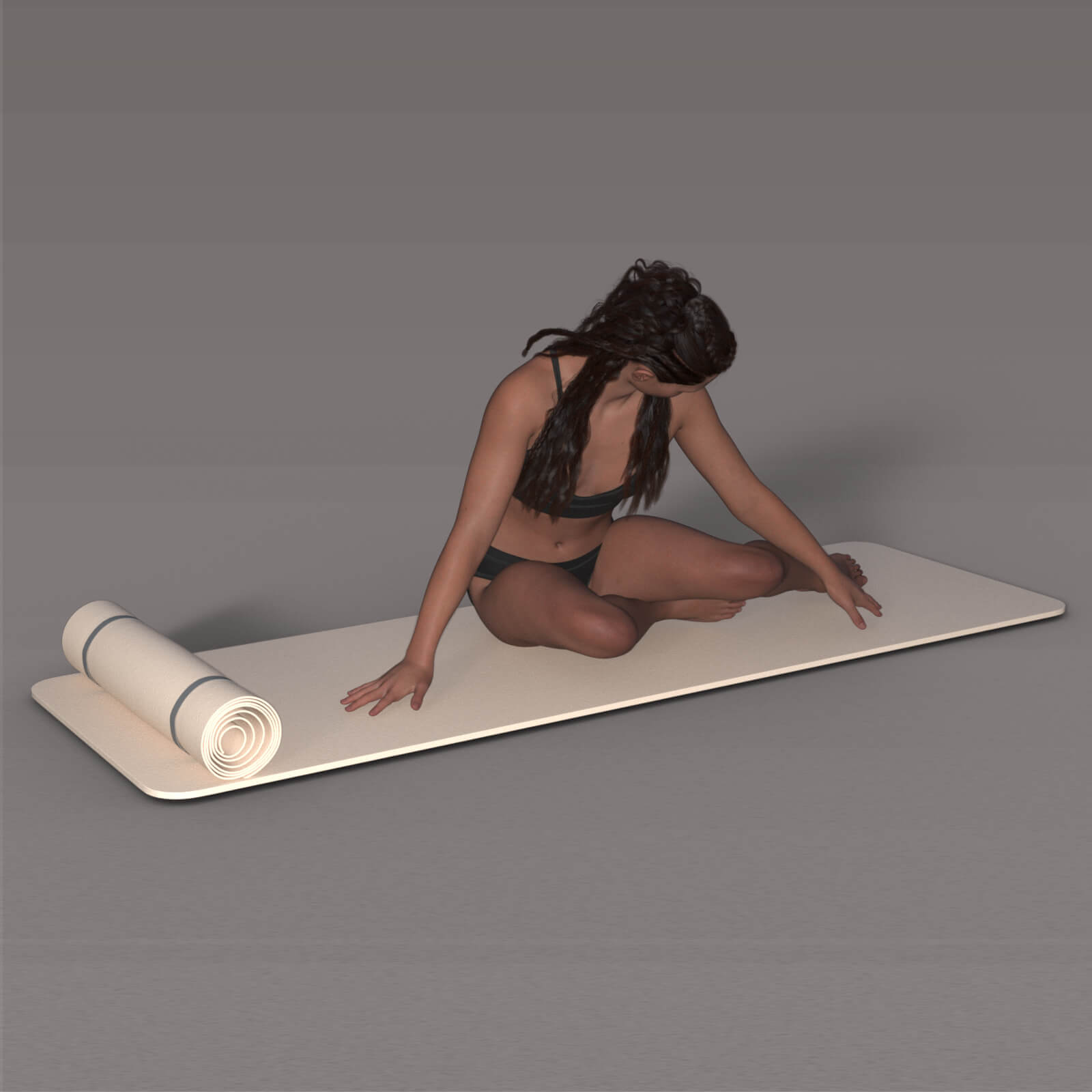 Yoga Mat with Rolled Edge for DAZ Studio Daz Content