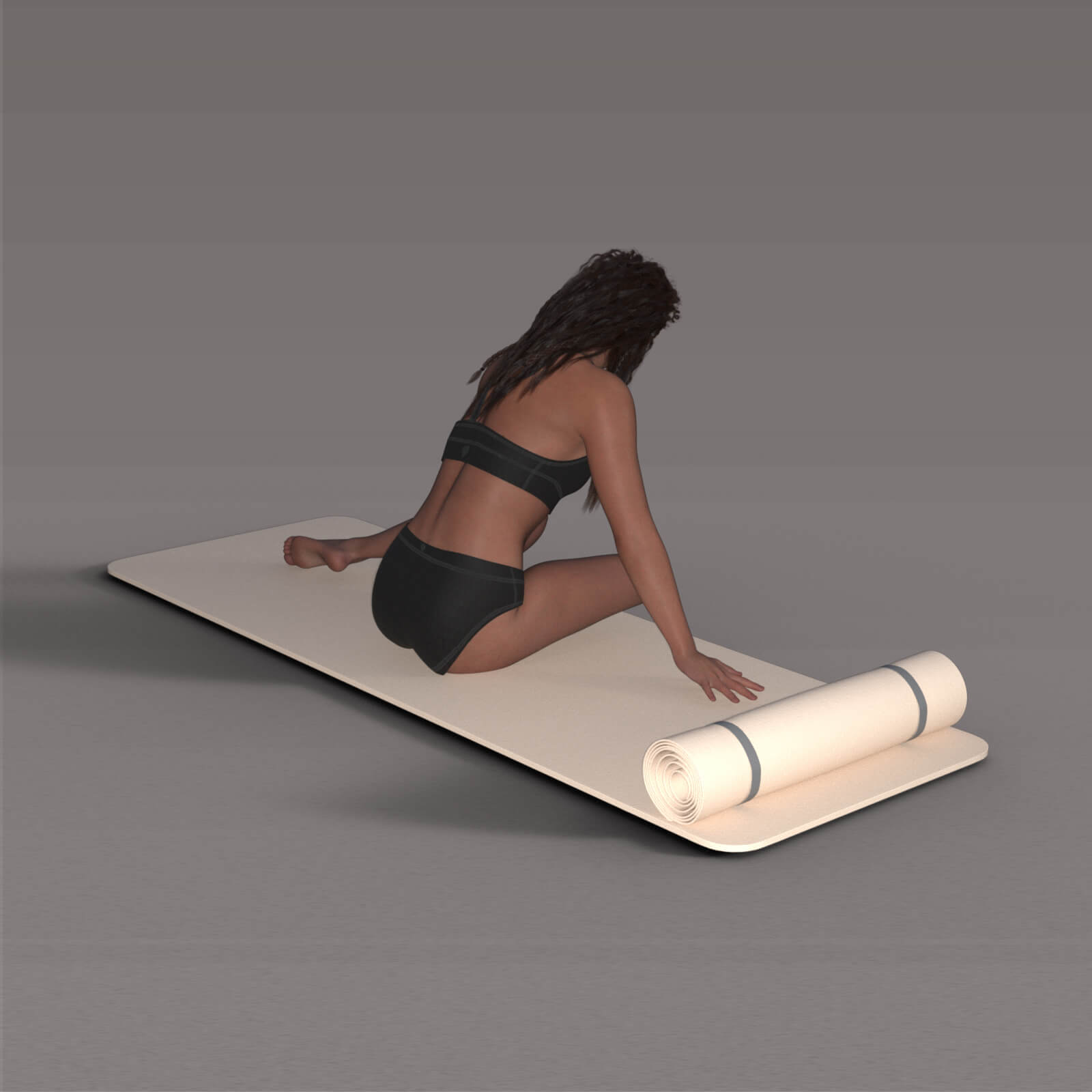 Yoga Mat with Rolled Edge for DAZ Studio Daz Content