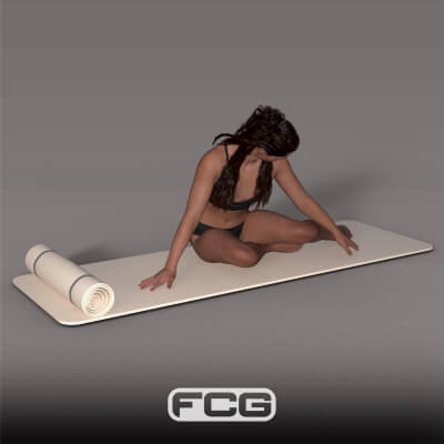 Yoga Mat with Rolled Edge for DAZ Studio Daz Content