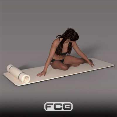 Yoga Mat with Rolled Edge for DAZ Studio Daz Content