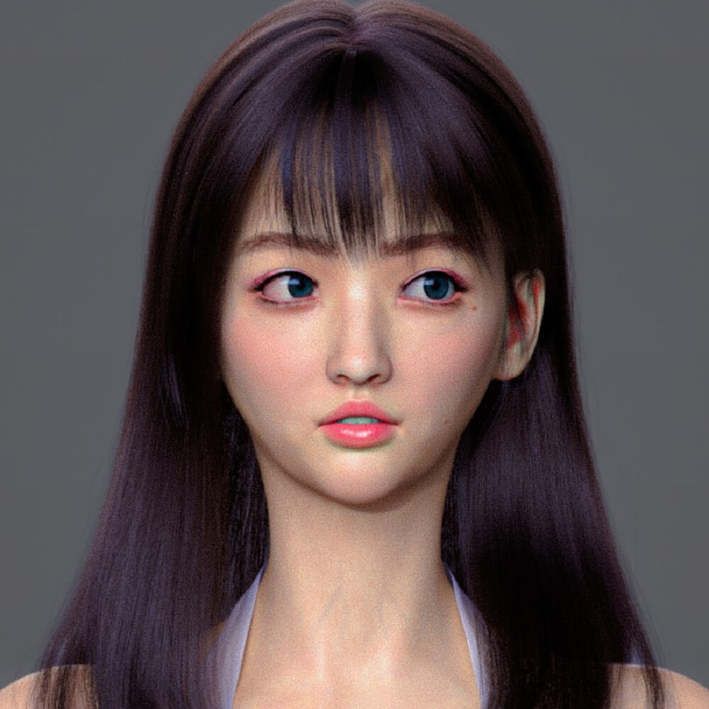 FDF Kugisaki for Genesis 9 3D Render, Digital Artwork by FDFan