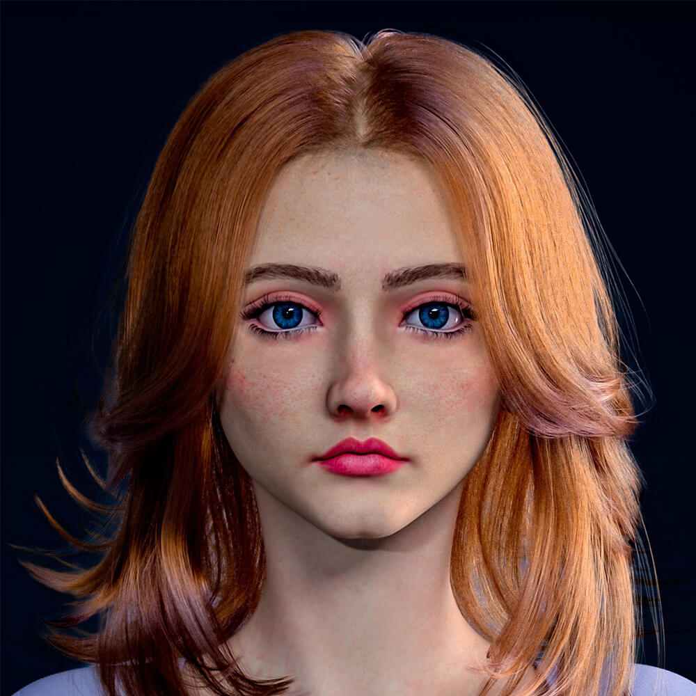 Fdf Lemine Morph for Genesis 9 3D Render, Digital Artwork by FDFan