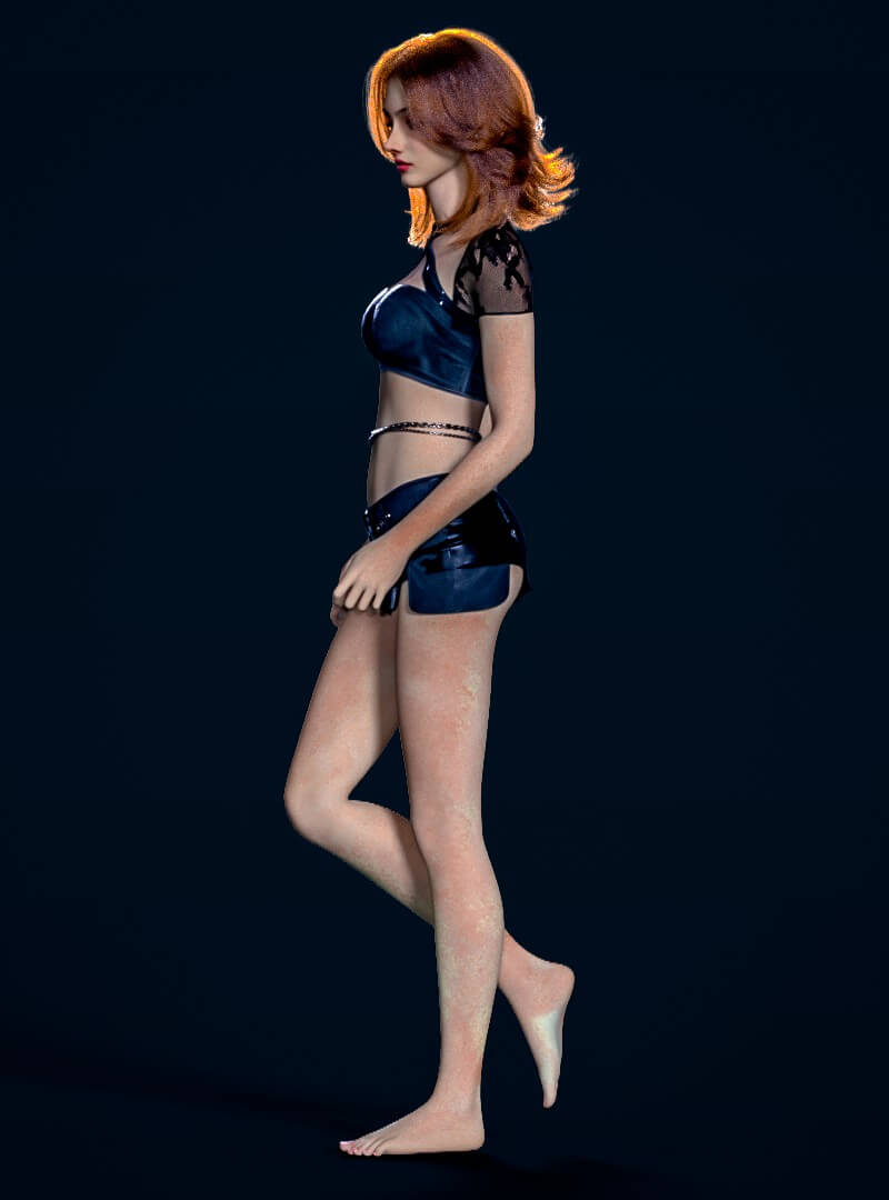 Fdf Lemine Morph for Genesis 9 3D Render, Digital Artwork by FDFan