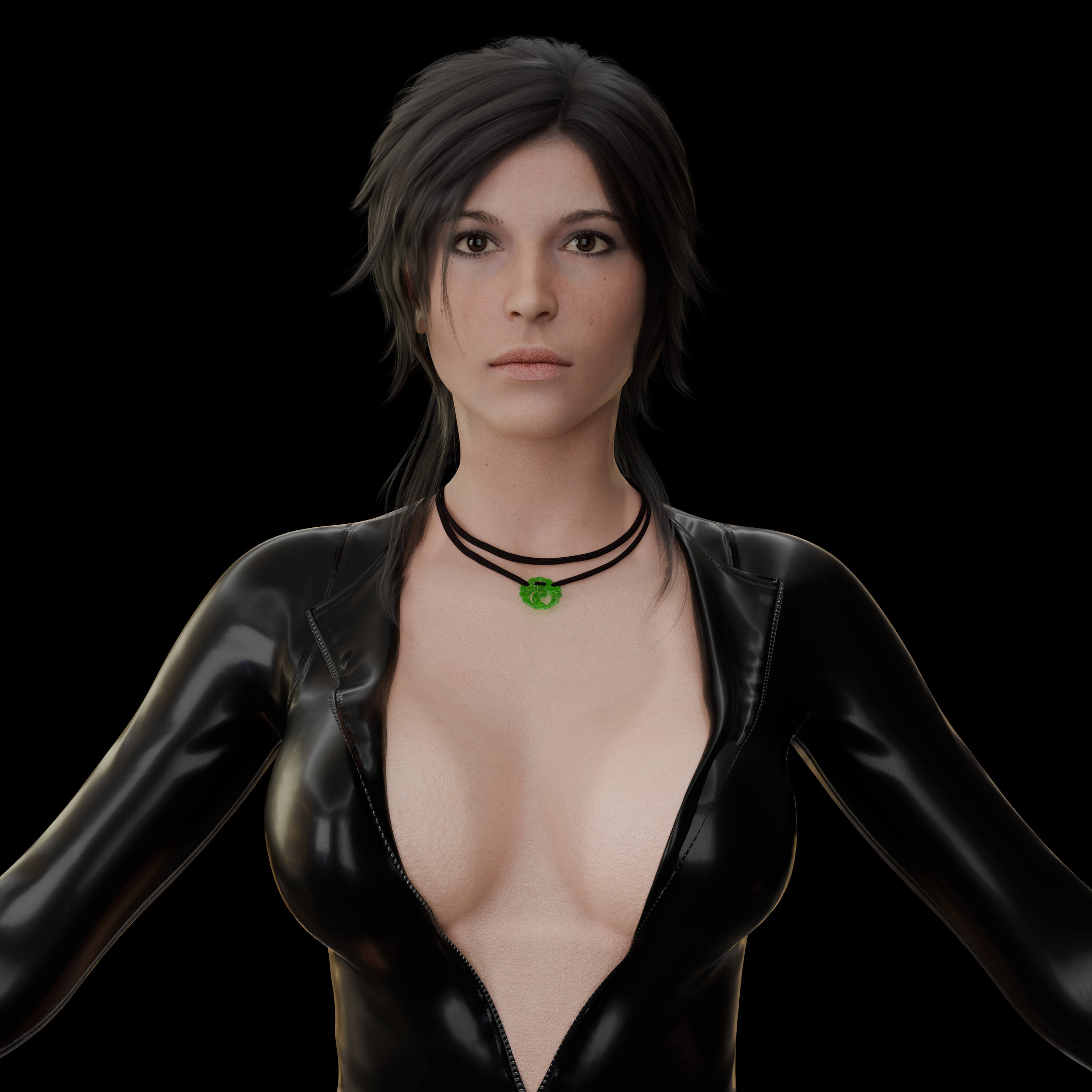 Lara Croft v1 3D Render, Digital Artwork by Fenrir43