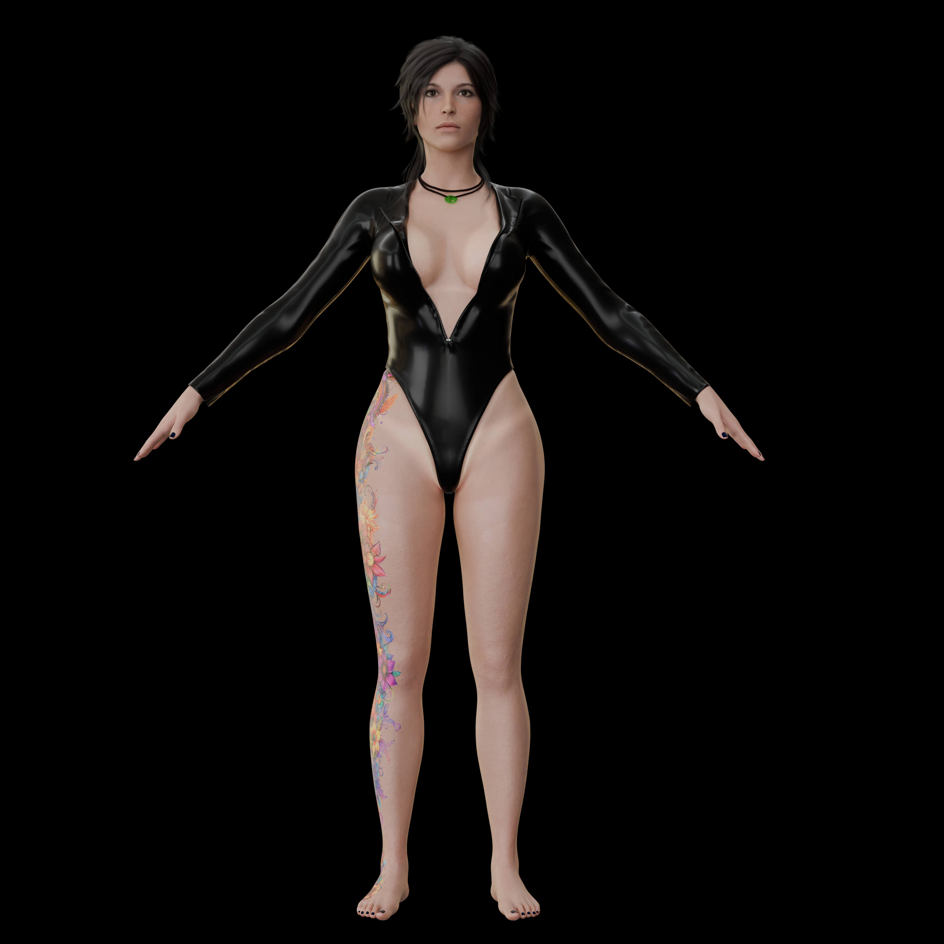Lara Croft v1 3D Render, Digital Artwork by Fenrir43