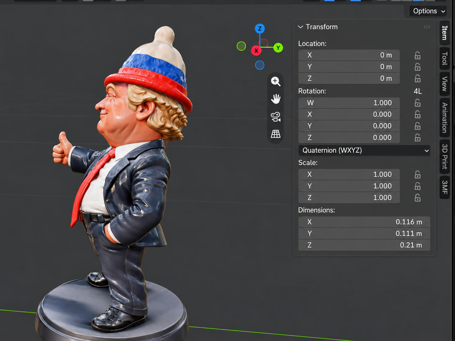 Trump &ndash Caricature Edition - Funny Satire Figure - 3D 3D Model