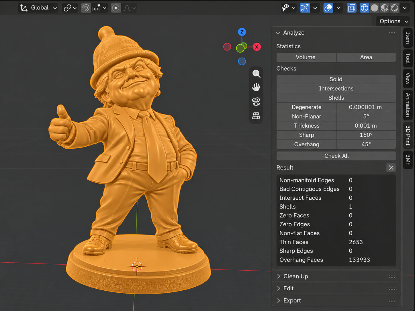 Trump &ndash Caricature Edition - Funny Satire Figure - 3D 3D Model