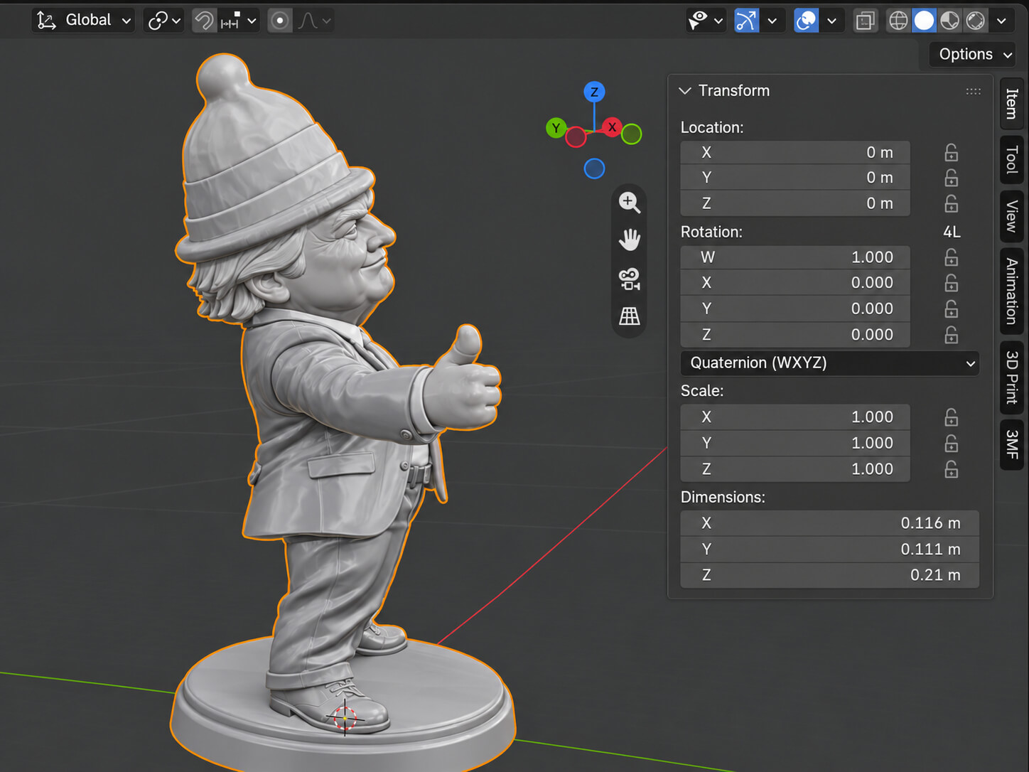 Trump &ndash Caricature Edition - Funny Satire Figure - 3D 3D Model