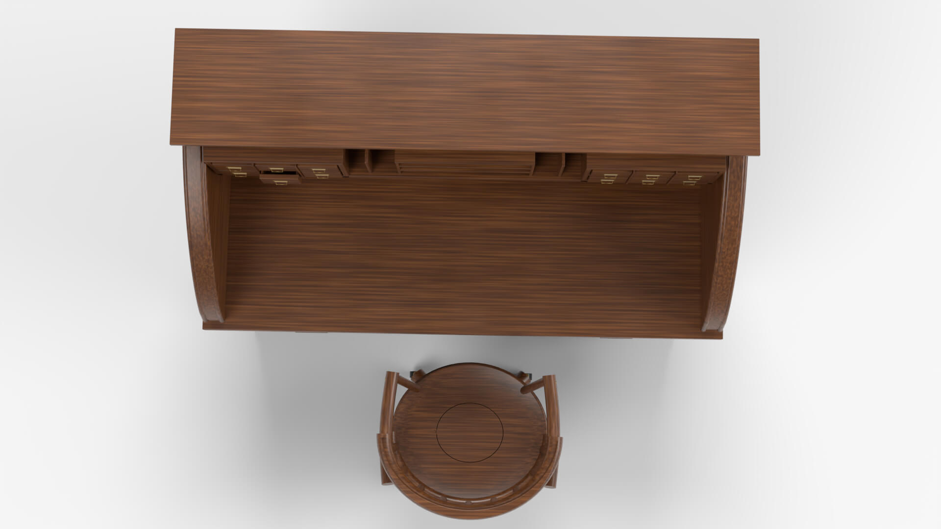 Antique Writing Desk 3D Model