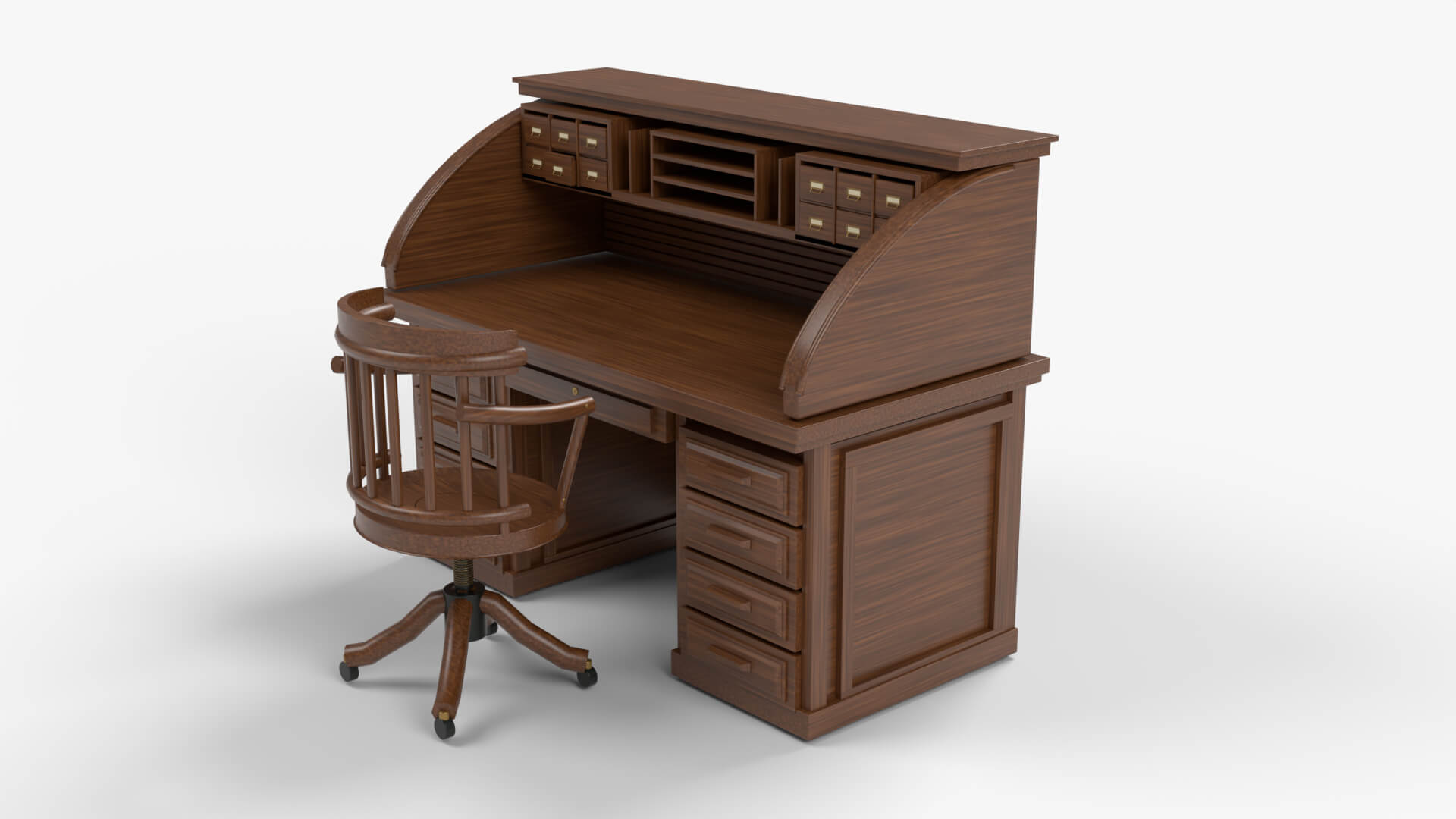Antique Writing Desk 3D Model