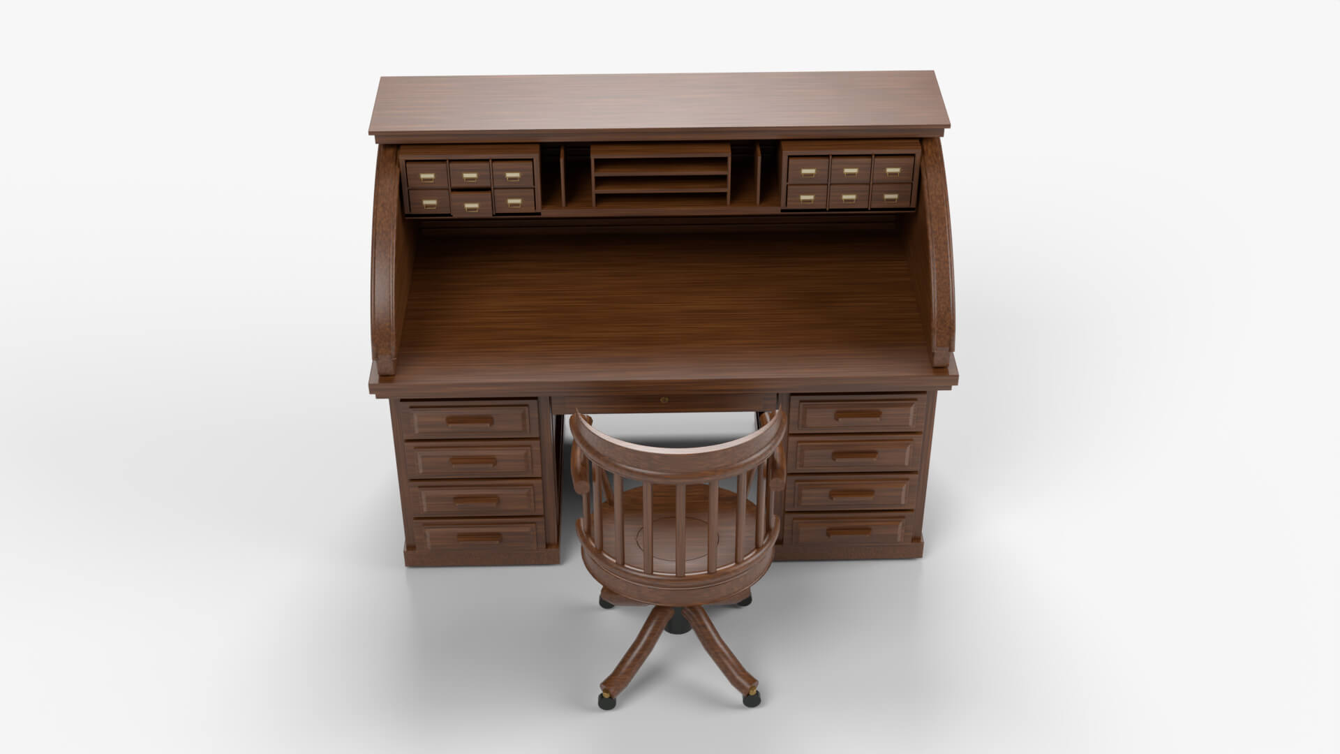 Antique Writing Desk 3D Model