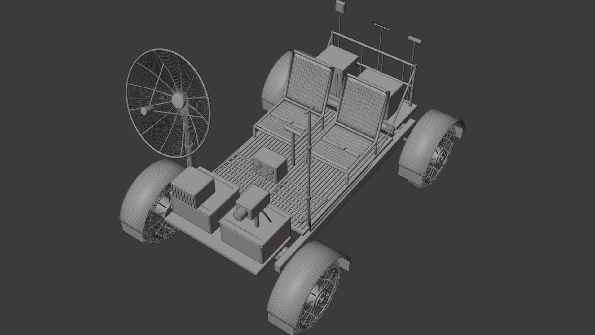 Moon Lunar Rover 3D Model