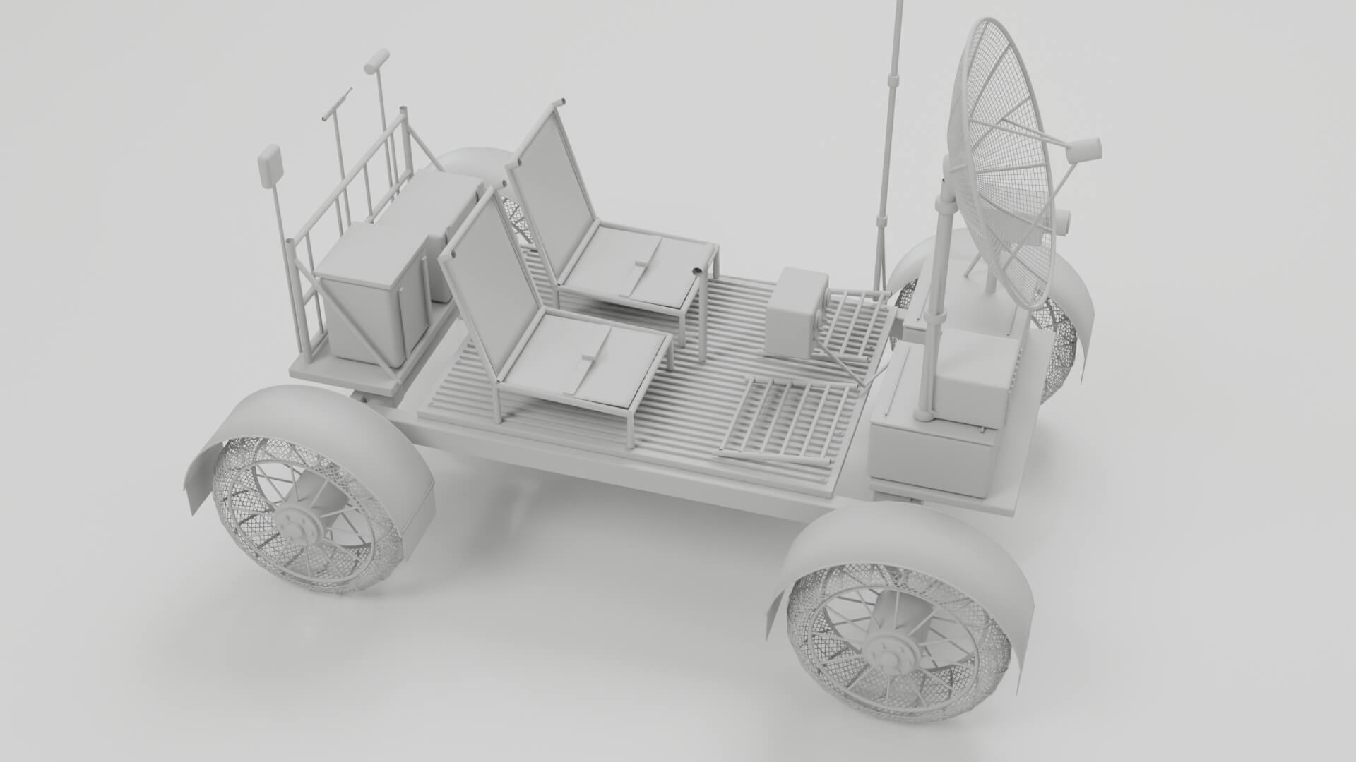 Moon Lunar Rover 3D Model
