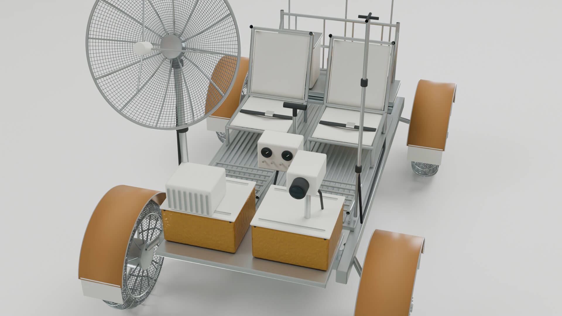 Moon Lunar Rover 3D Model