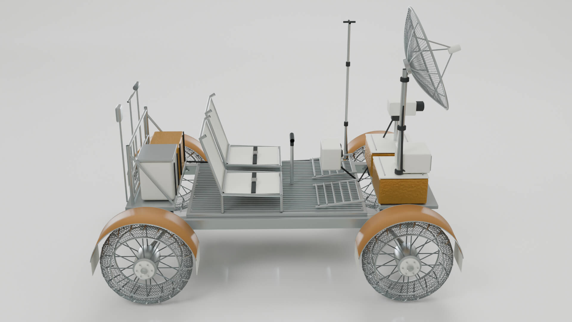 Moon Lunar Rover 3D Model