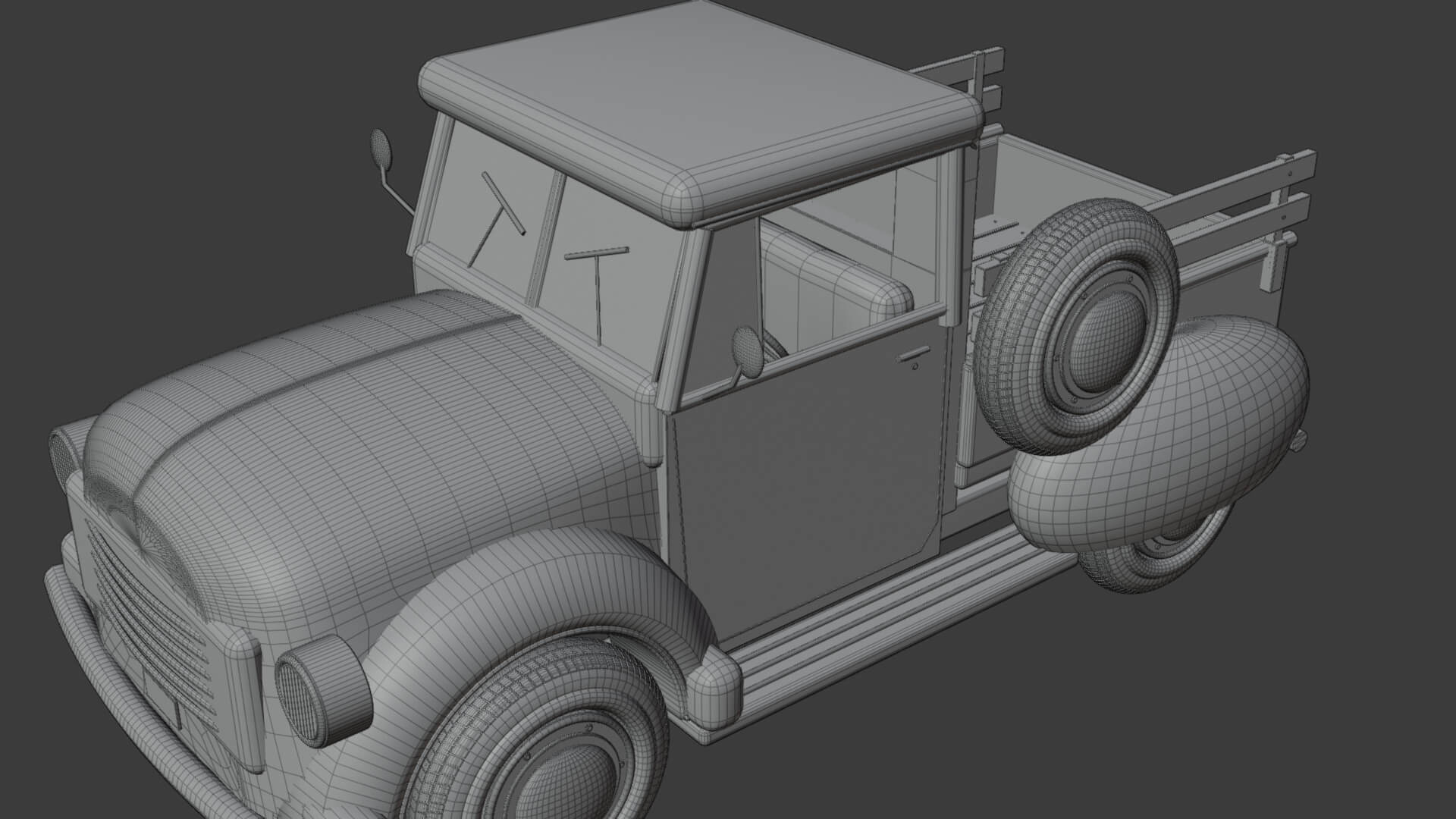 Vintage Pickup Truck 3D Model