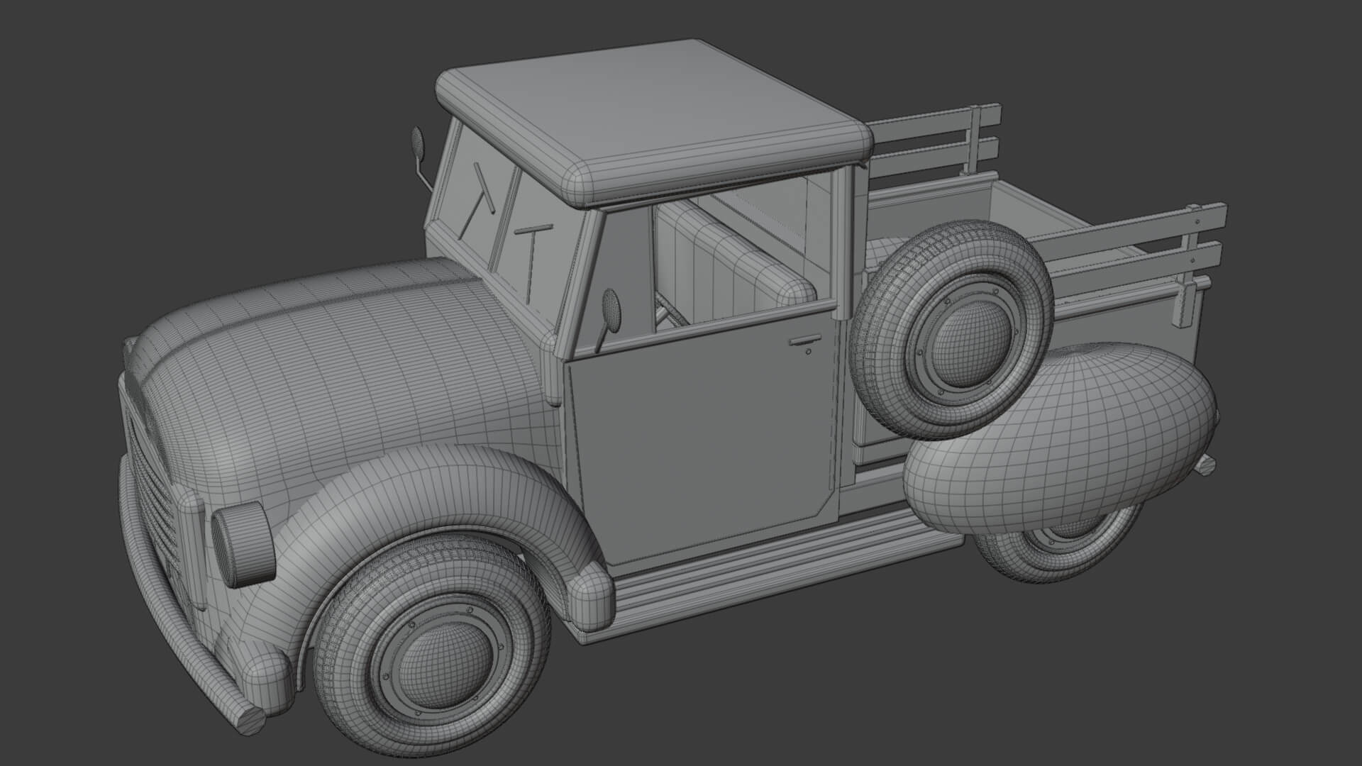 Vintage Pickup Truck 3D Model
