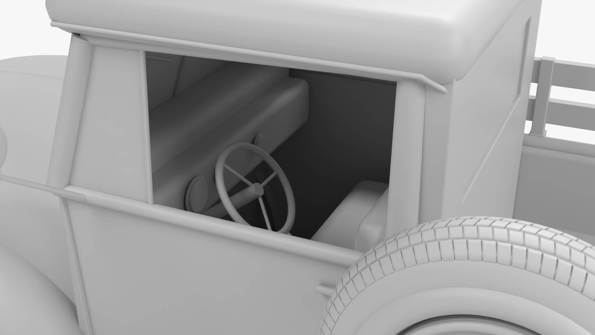 Vintage Pickup Truck 3D Model