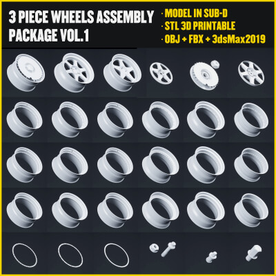3 PIECE WHEELS ASSEMBLY PACKAGE VOL 1