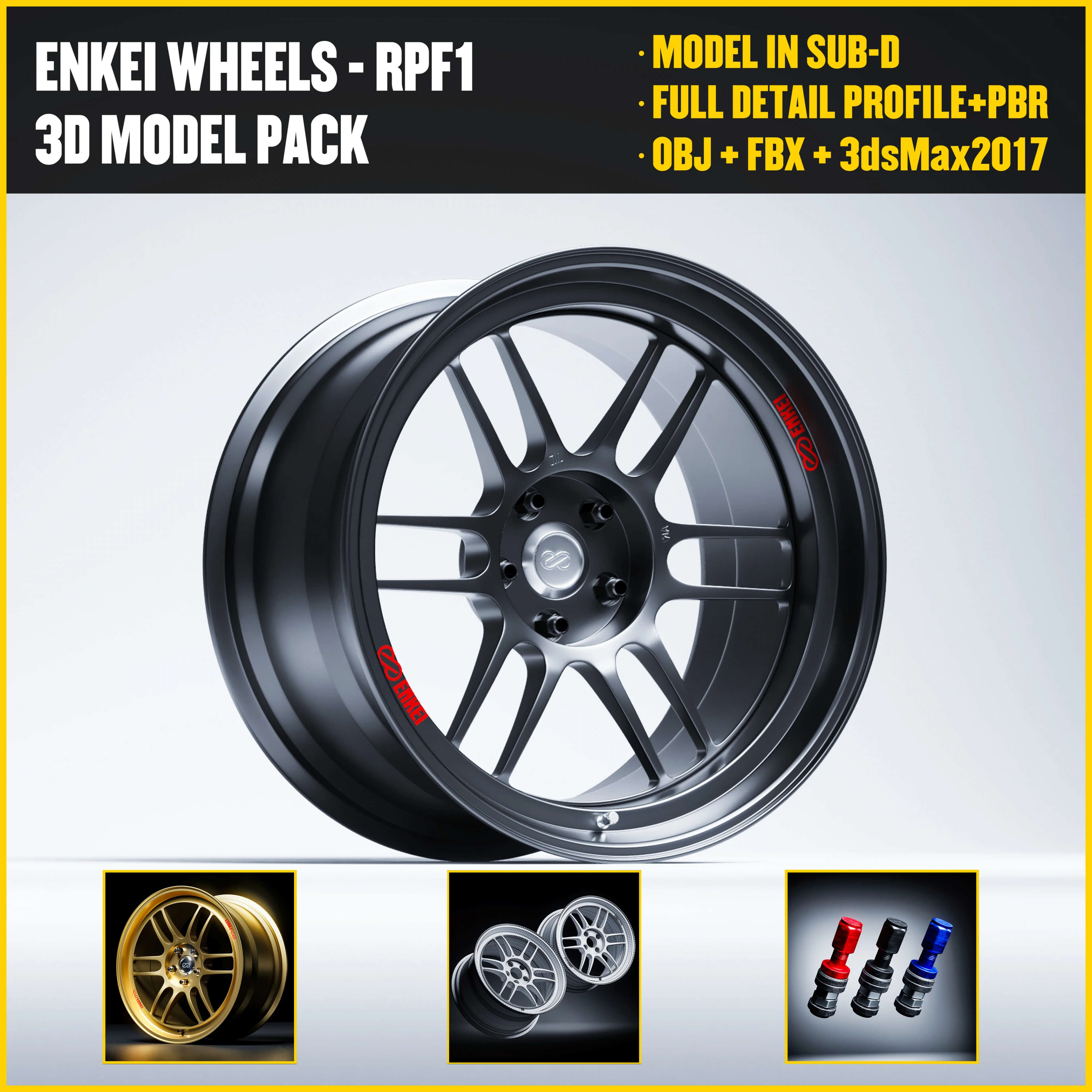 Enkei Wheels - RPF1 3D Model