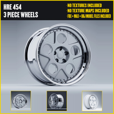 HRE 454 3 Piece Wheels