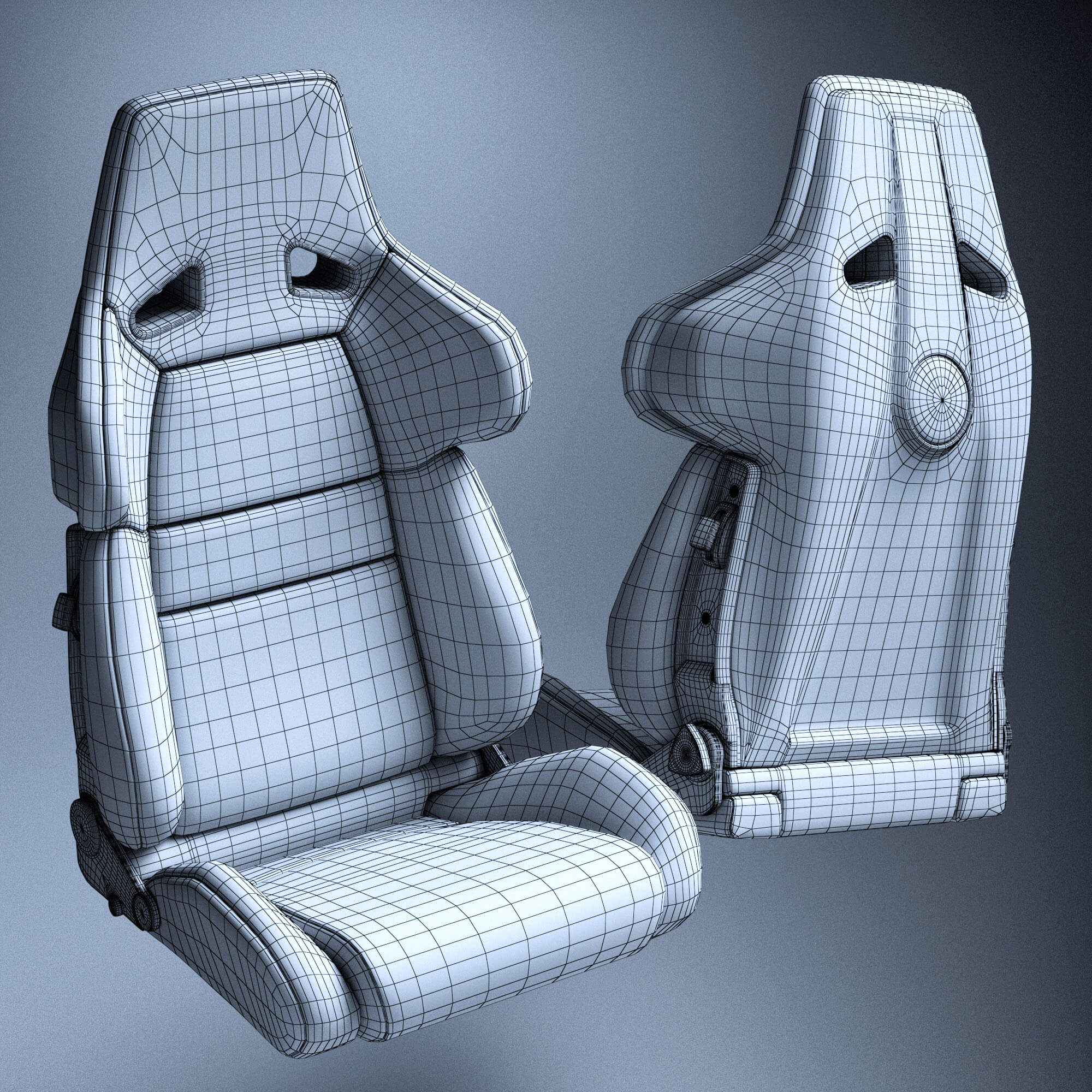RECARO A8 Racing Seat 3D Model