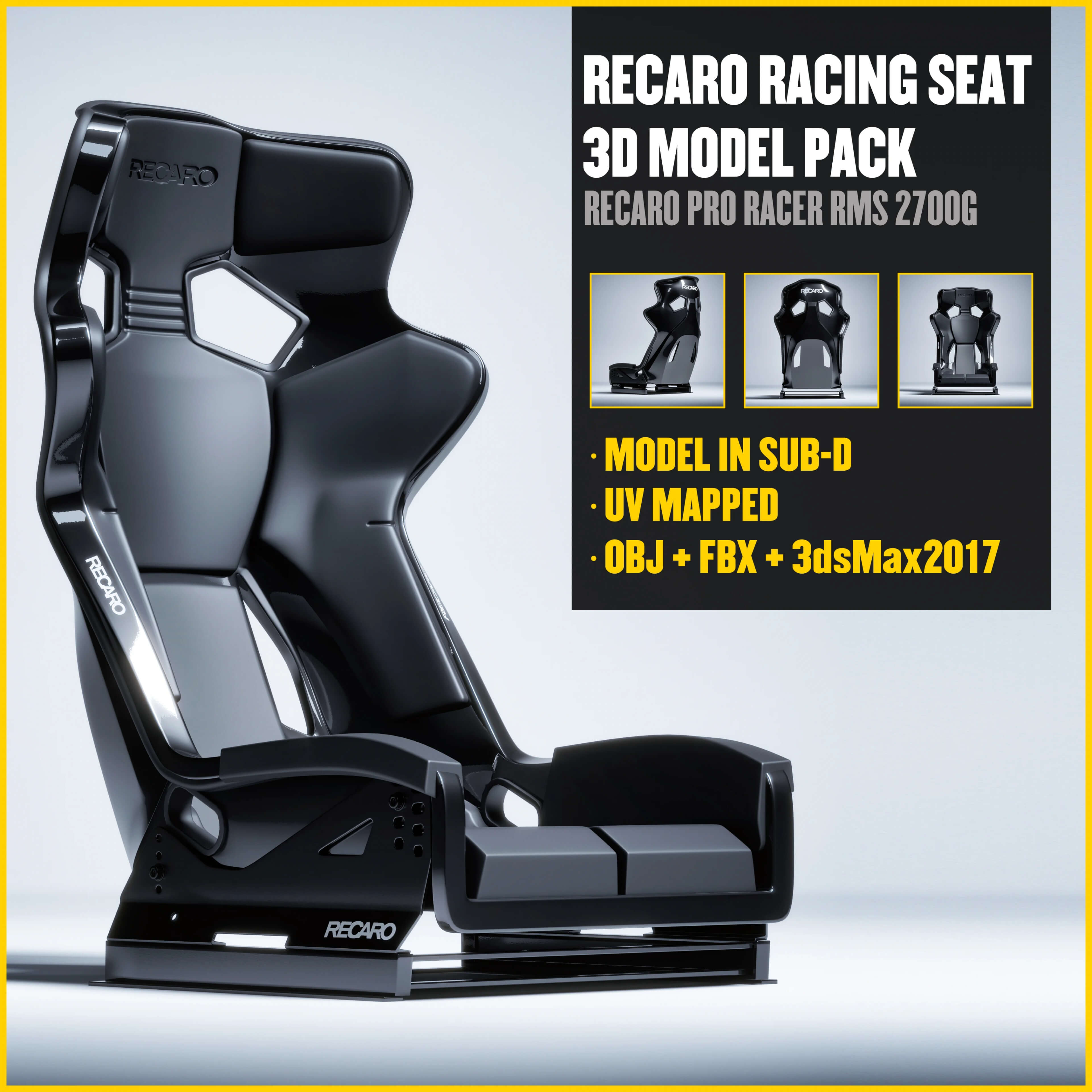 Recaro Pro Racer Rms 2700g 3D Model