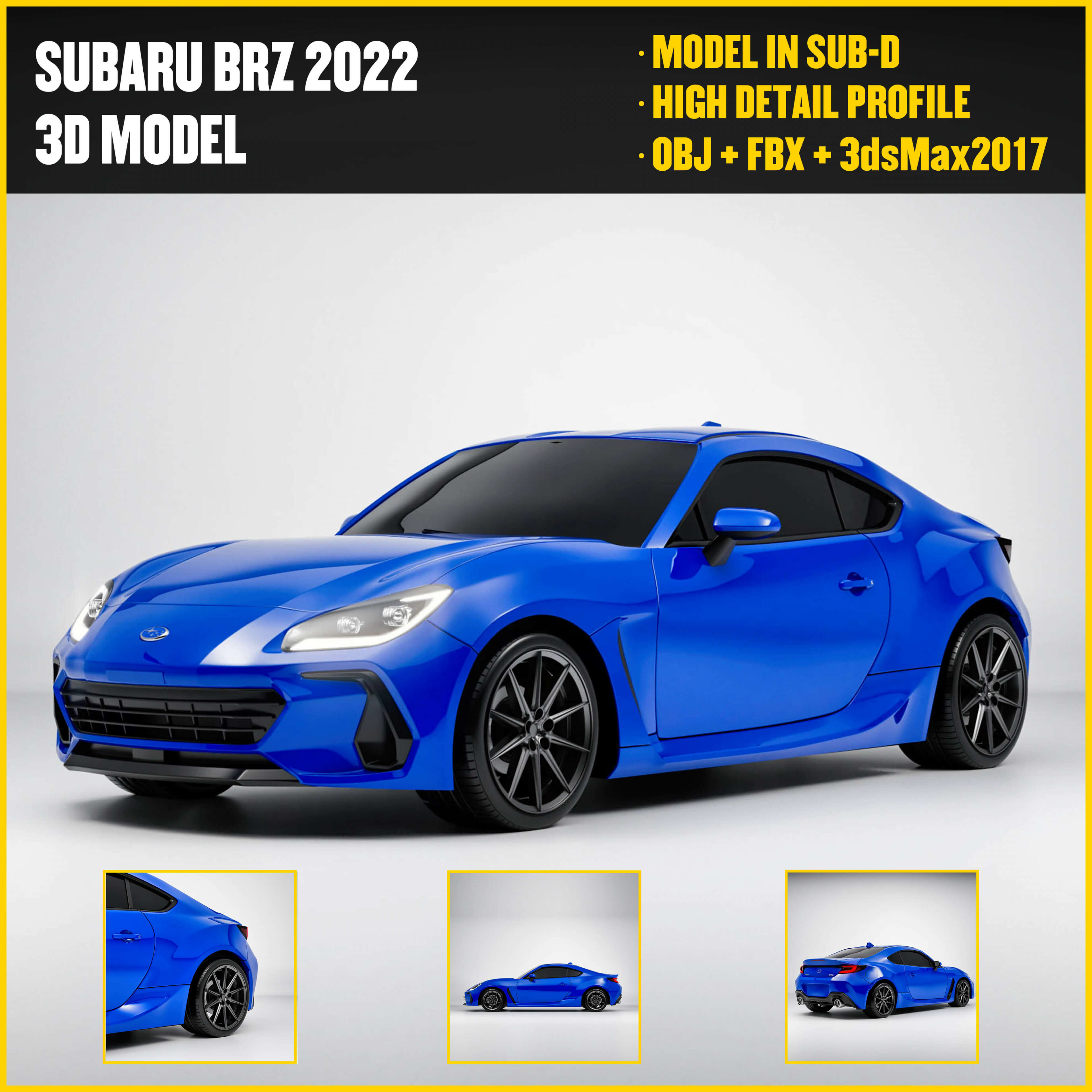 Subaru BRZ 2022 3D Model