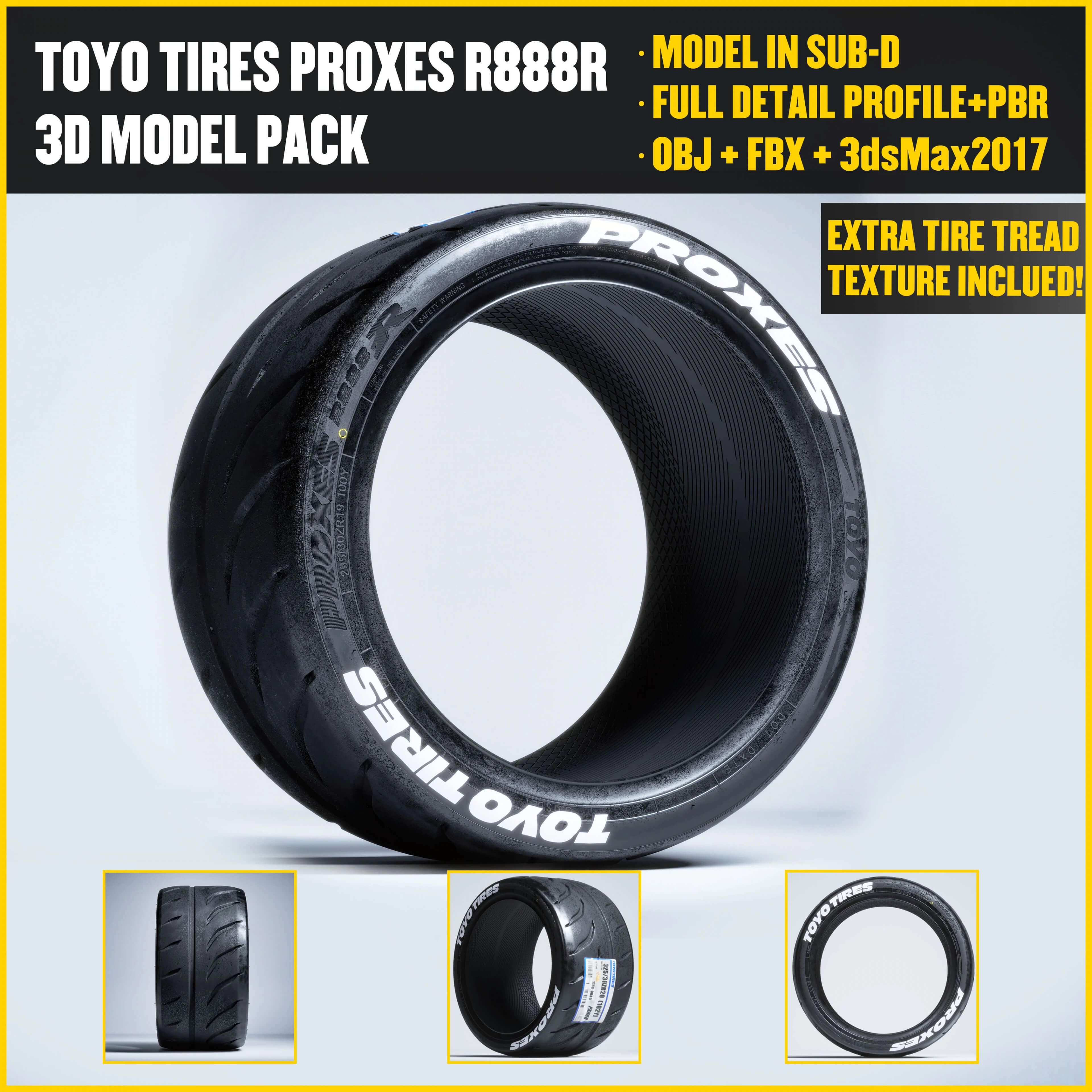 Toyo Proxes R888r 3D Model