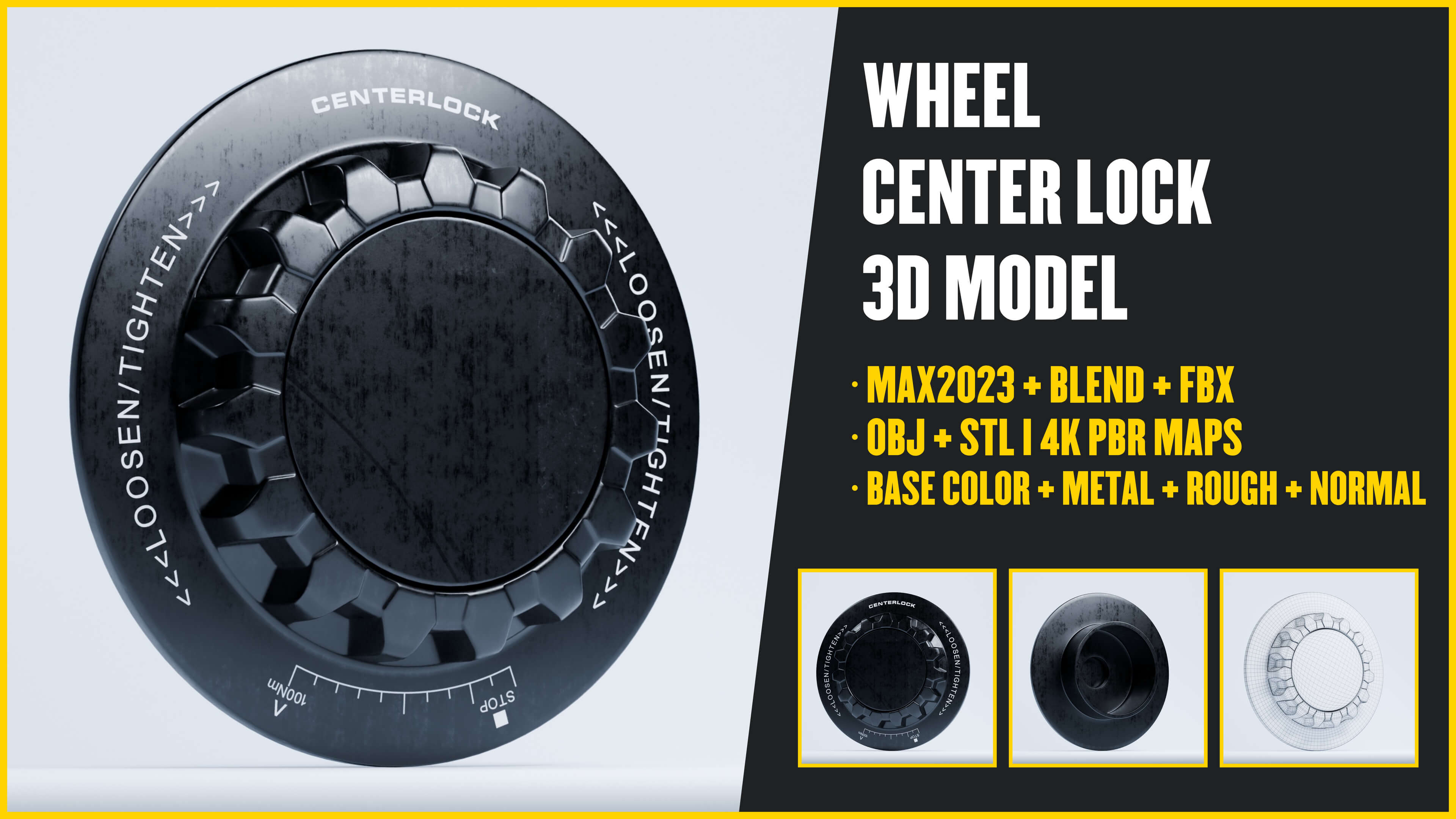 Wheel Center Lock 3D Model