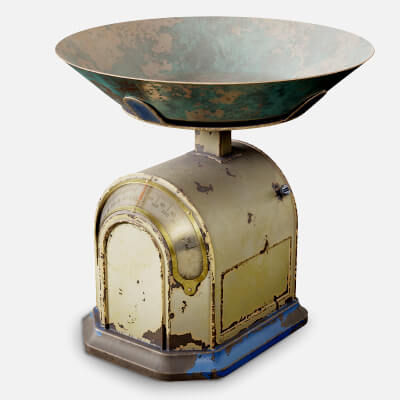 Retro Used Kitchen Scales Weight Vintage Rusty Version DA1 3D Model