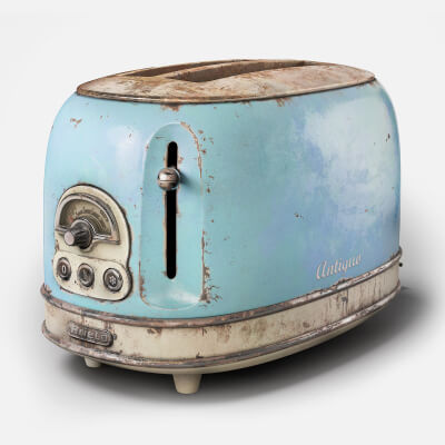 Electric Rusted PBR Vintage Kitchen Toaster DA1
