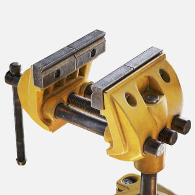 Used Retro Vintage Clamping Vises Industrial Tool DA1 3D Model