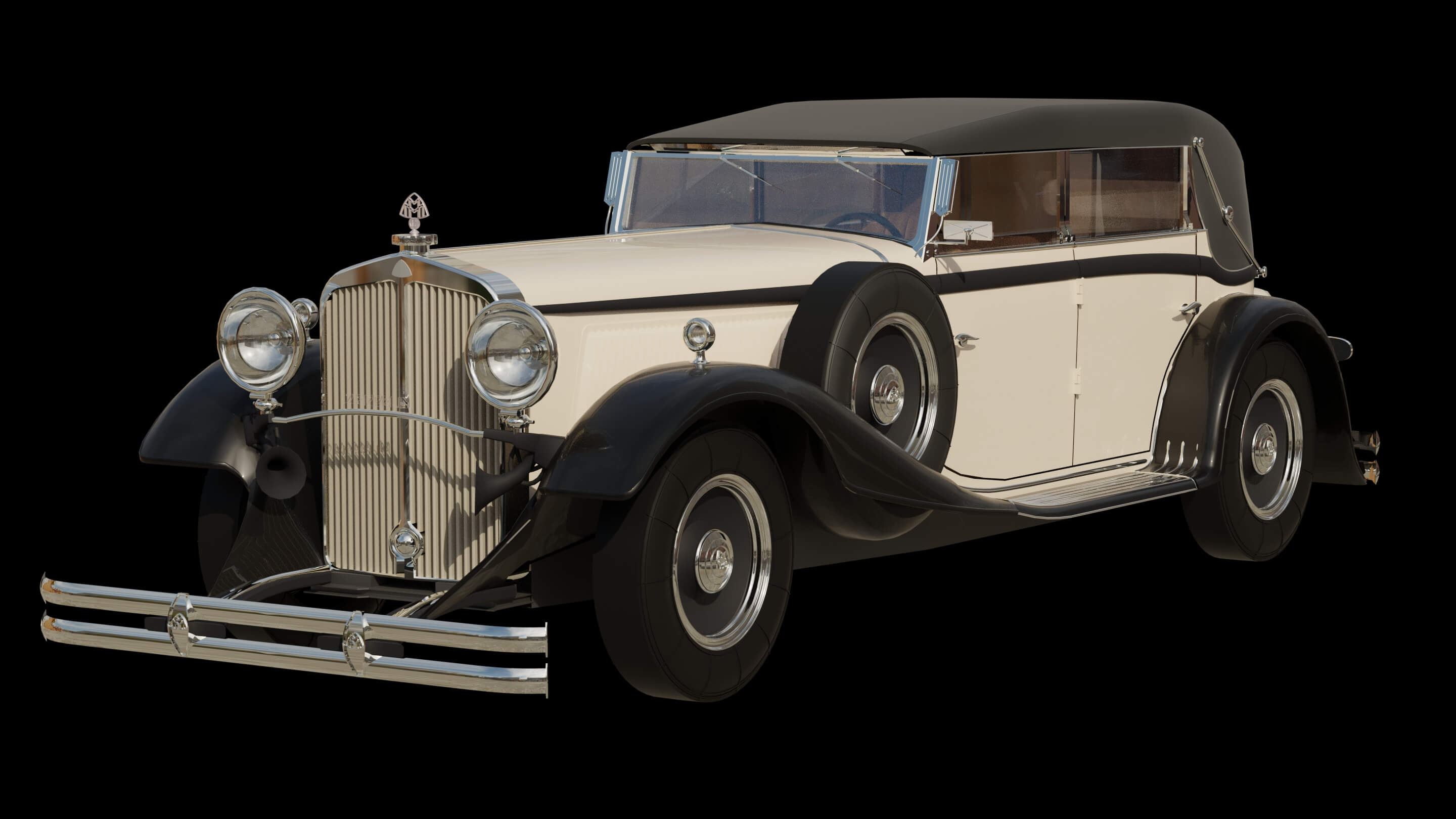 Classic 1930s Luxury Vintage Limousine 3D Model