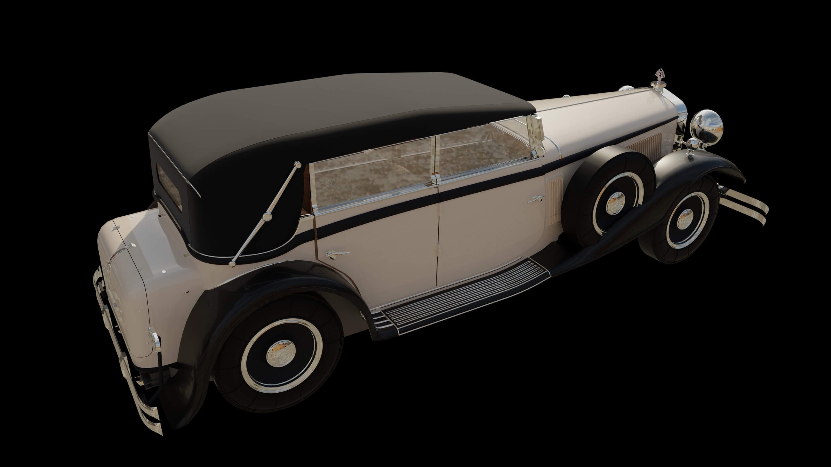 Classic 1930s Luxury Vintage Limousine 3D Model