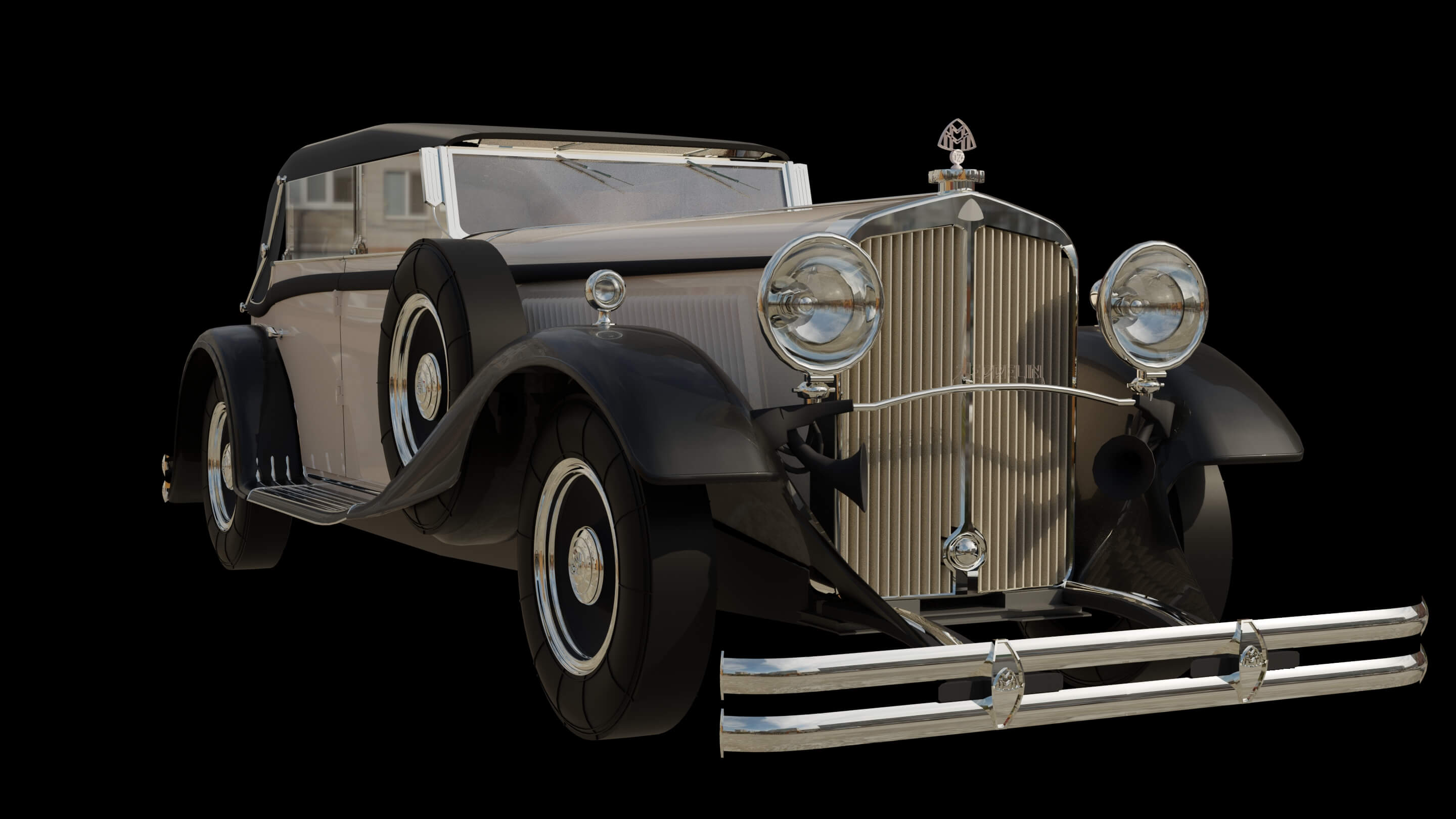 Classic 1930s Luxury Vintage Limousine 3D Model
