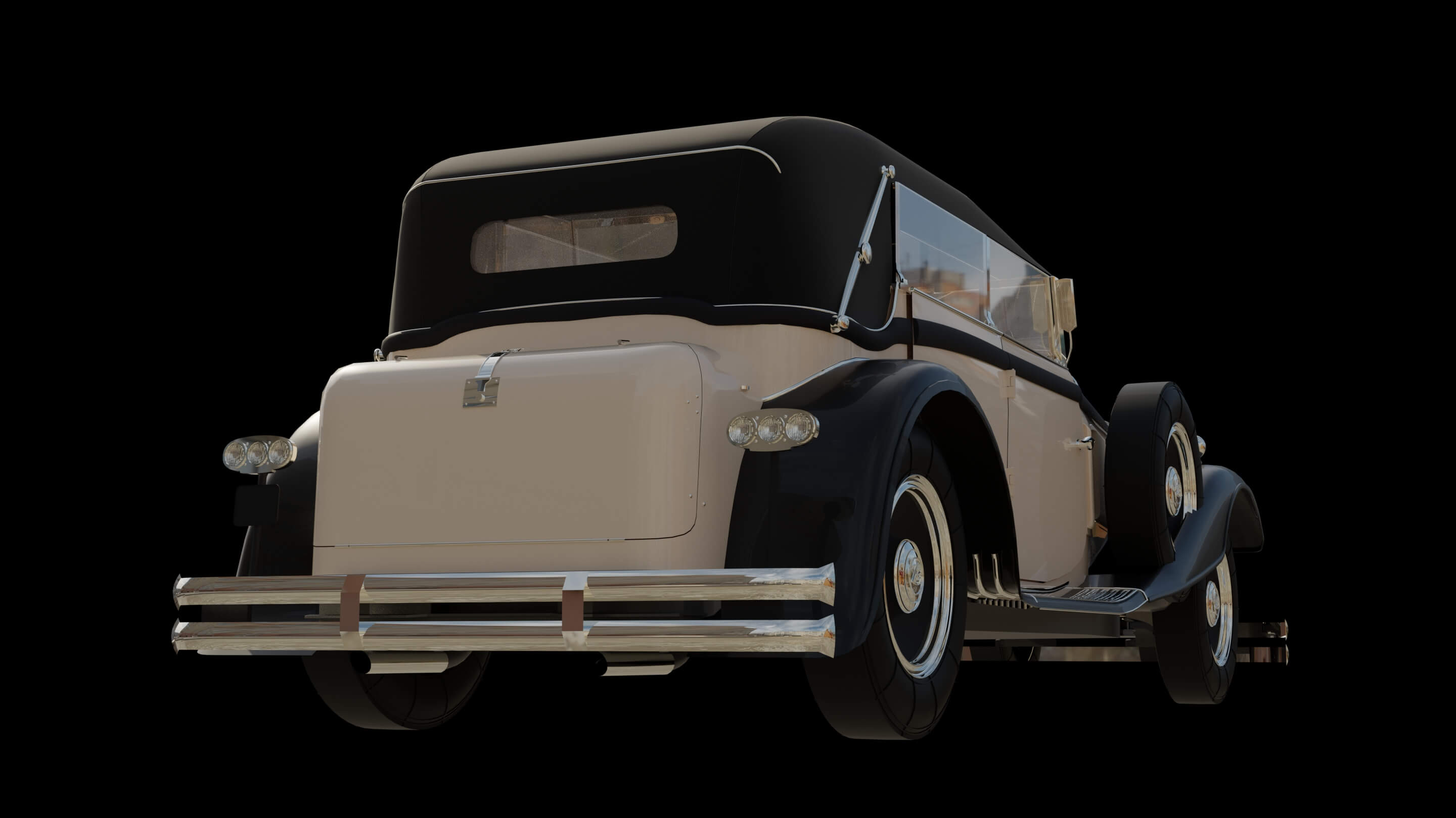 Classic 1930s Luxury Vintage Limousine 3D Model
